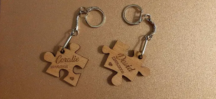 Lot de 2 Porte clés puzzle