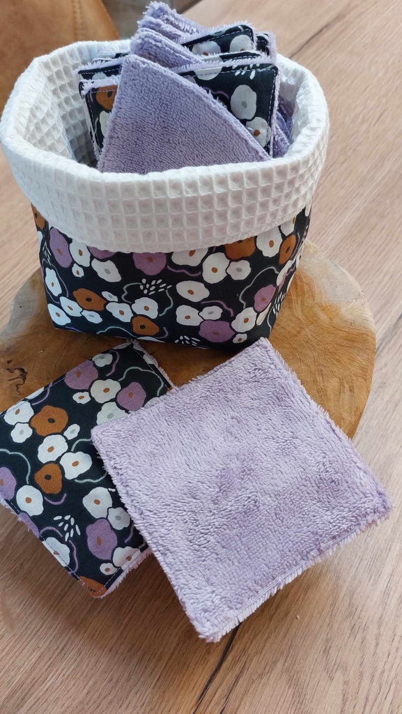 Panier lingettes bambou